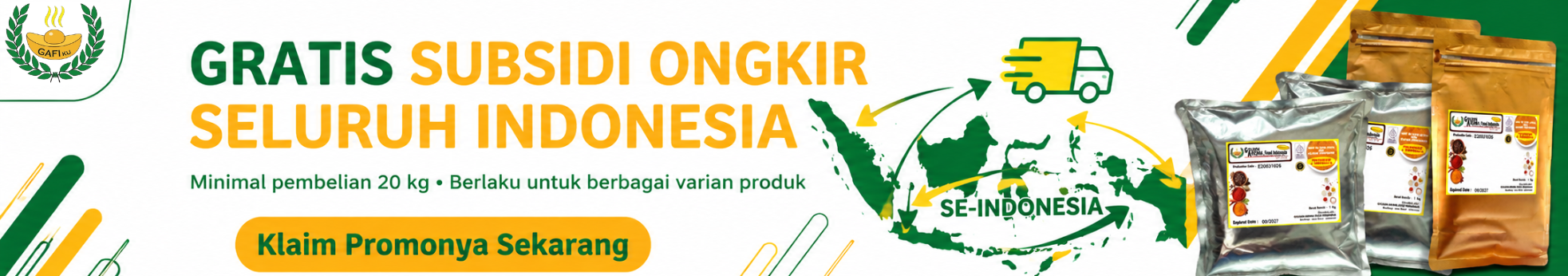 Promo Spesial GAFIKU - Gratis Subsidi Ongkir Seluruh Indonesia