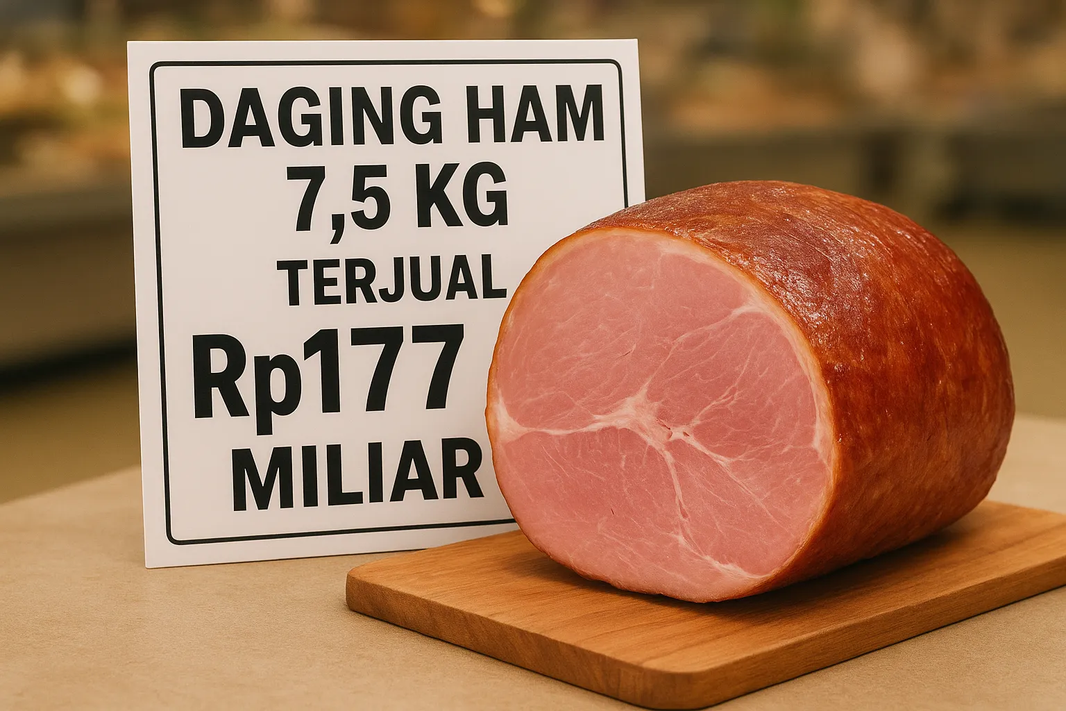 Fantastis! Daging Ham 7,5 Kg Terjual Rp177 Miliar