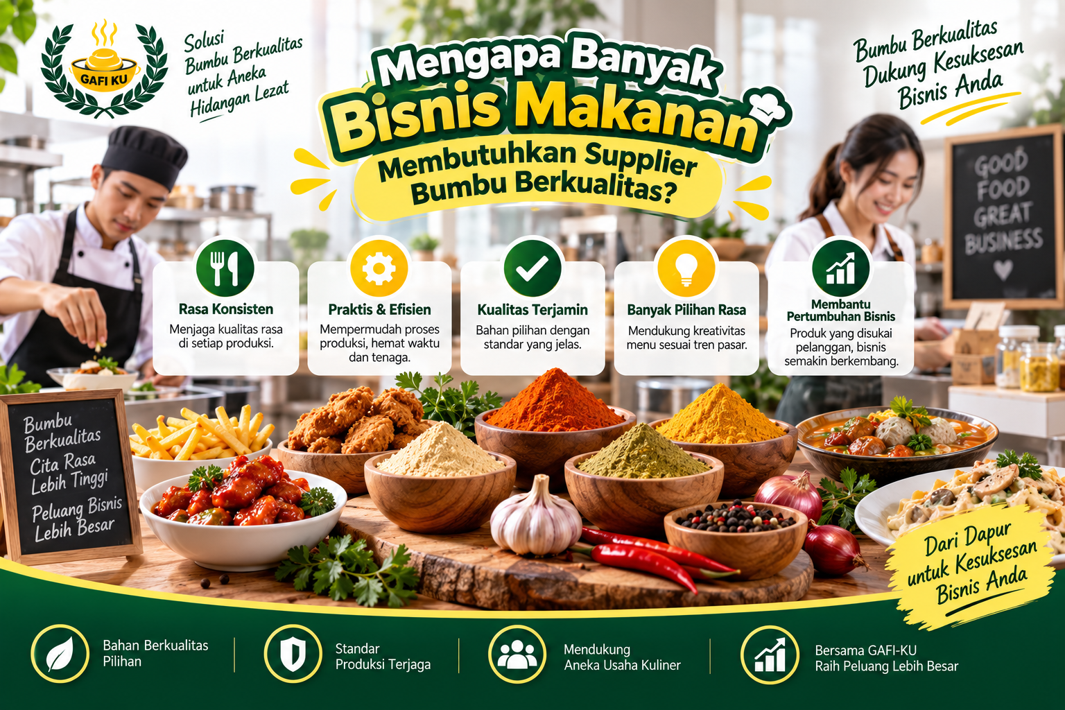 Mengapa Banyak Bisnis Makanan Membutuhkan Supplier Bumbu Berkualitas?